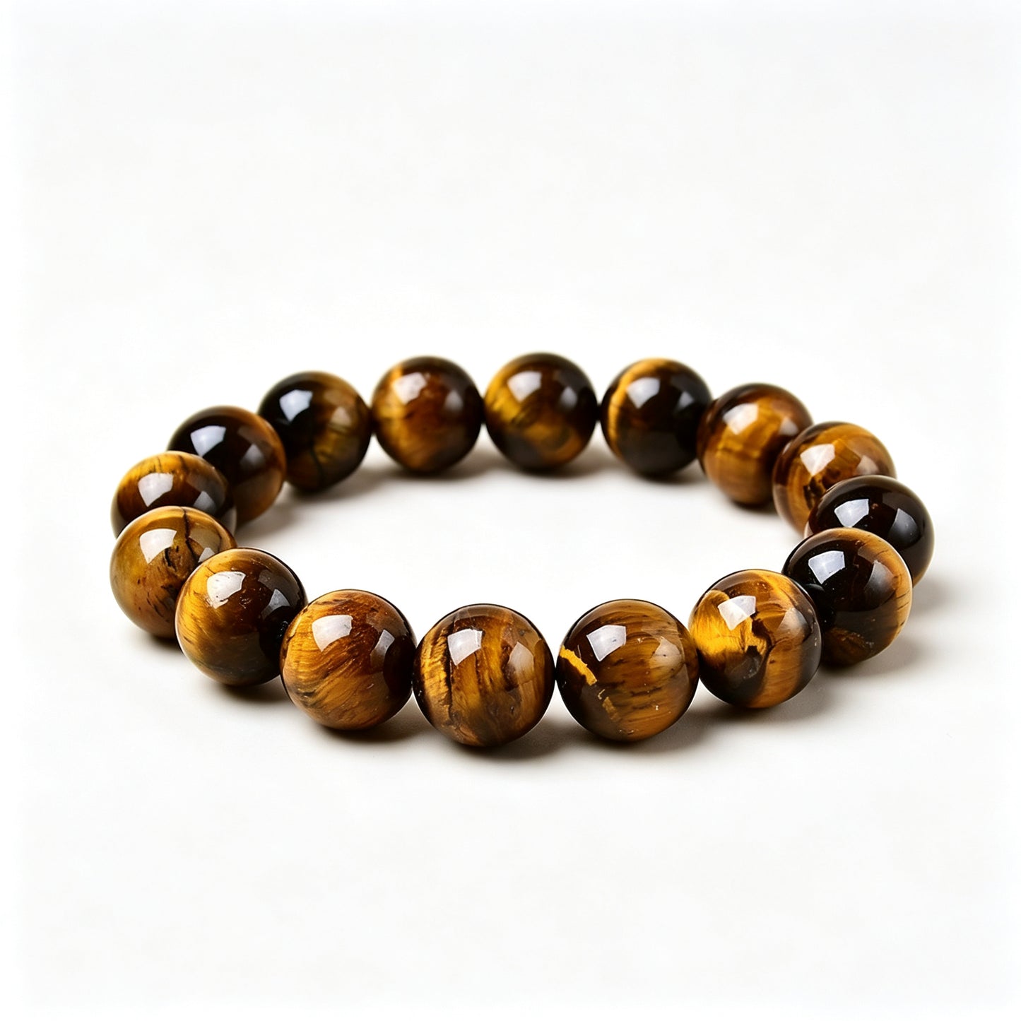 Natural tiger eye bracelet bead detail – WUFORGE