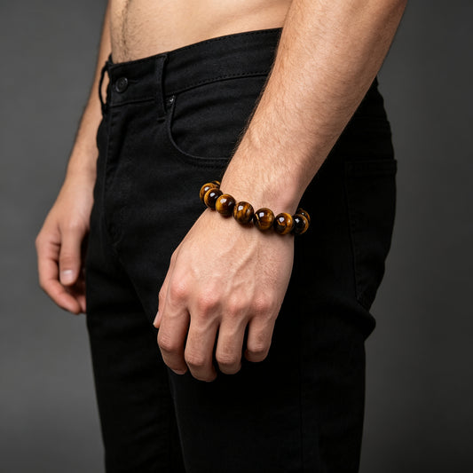 Golden tiger eye beads close-up – WUFORGE